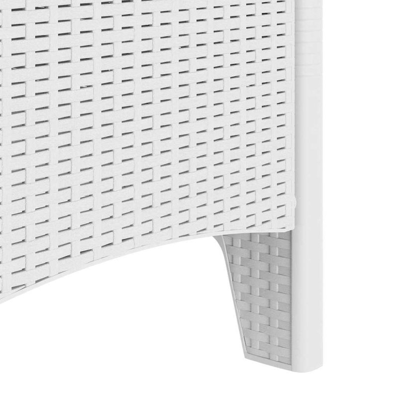 Patio Dining Side Chair, Khaki, White