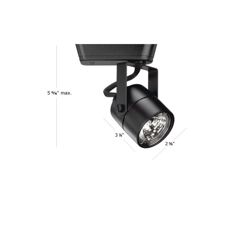 Domed Mesh Back Track Head, Lightolier Series, 75W MR16 Halogen Bulb, Black