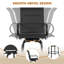 Patio Swivel Texteline Quick-dry Foam Padded Outdoor Bar Stools with High Back-2067864043