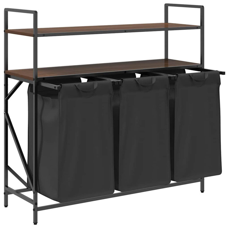 Laundry Basket 3 Compartments With Shelves