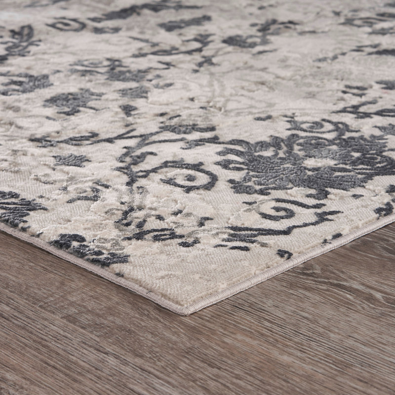 Tapis touffeté gris, Rectangle 1 pi 10 po x 3 pi