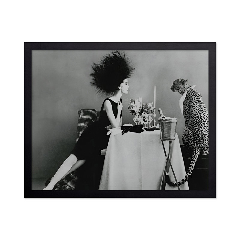 Diner avec un guépard, Unframed, Poster, 16"H x 20"W