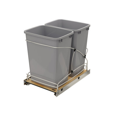 Rev-A-Shelf Pullout Trash Container(s) w/ Soft-close, Gray