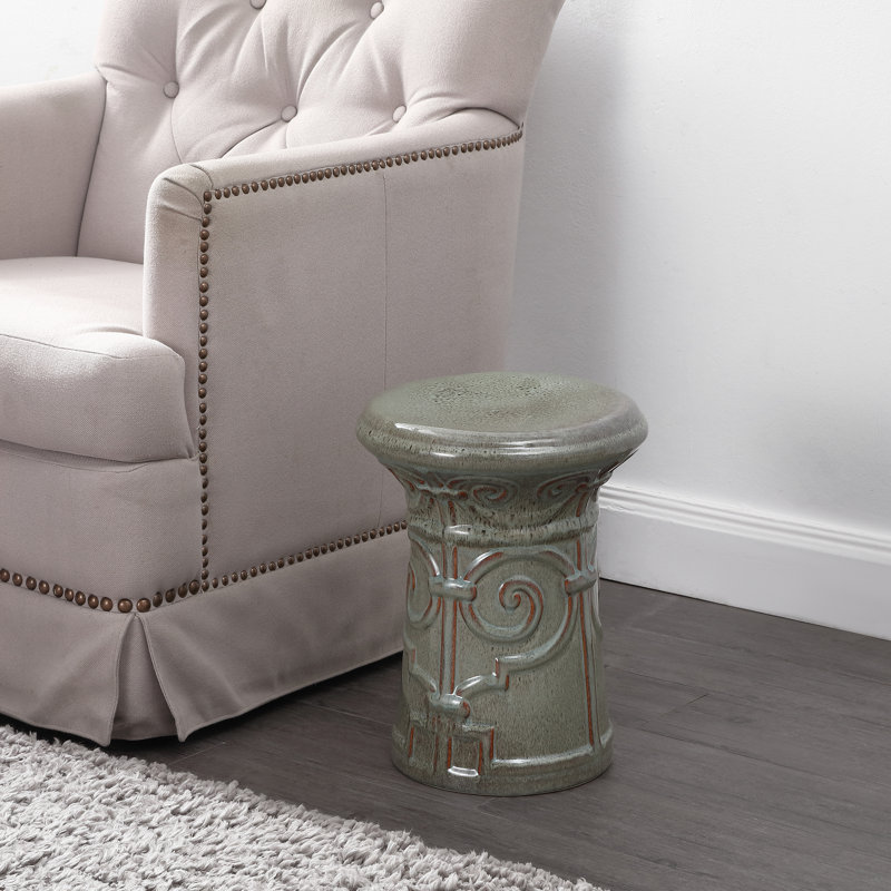 Tabouret de jardin Jayesh, Turquoise réactif