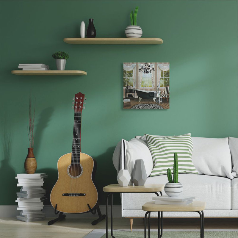 «Elegant Beautiful Bathroom», peinture, Toile tendue, H 24 po x l 24 po x P 1,5 po