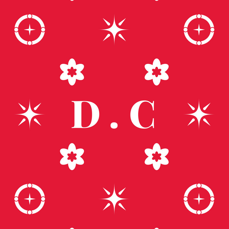 Coussin en coton DC Basketball, Blanc DC / rouge / bleu marine, H 14 po x l 14 po