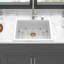 25x22" White granite composite Drop-in kitchen sink