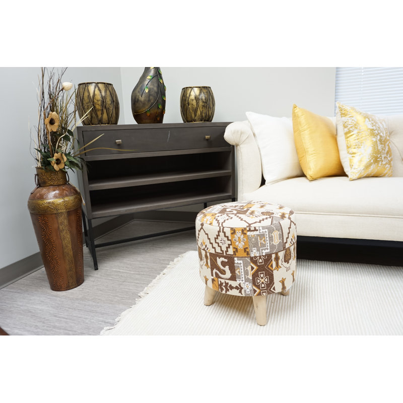 Solid + Manufactured Wood Accent Stool