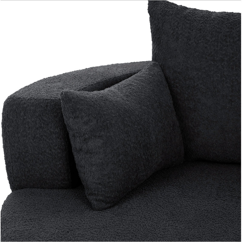 Fauteuil d'appoint pivotant à 360 ° avec 3 coussins amovibles pour le salon, la chambre à coucher, le bureau et l'hôtel