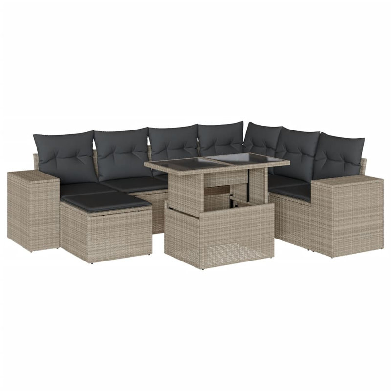  Garden Sofa Set Light Grey