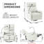 Fauteuil inclinable berçant et pivotant à 270 °-263647700-263647721