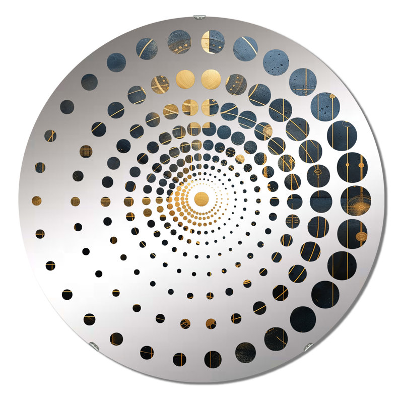 Pazel - Miroir mural spiralé, 23,6 po x 23,6 po