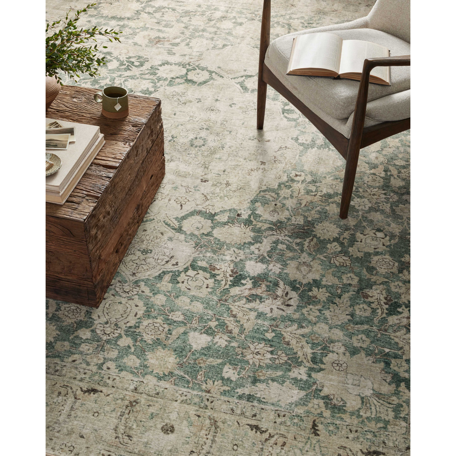 Magnolia Home by Joanna Gaines x Loloi Jade Sand Rug, Rectangle 7'6" x 9'6"