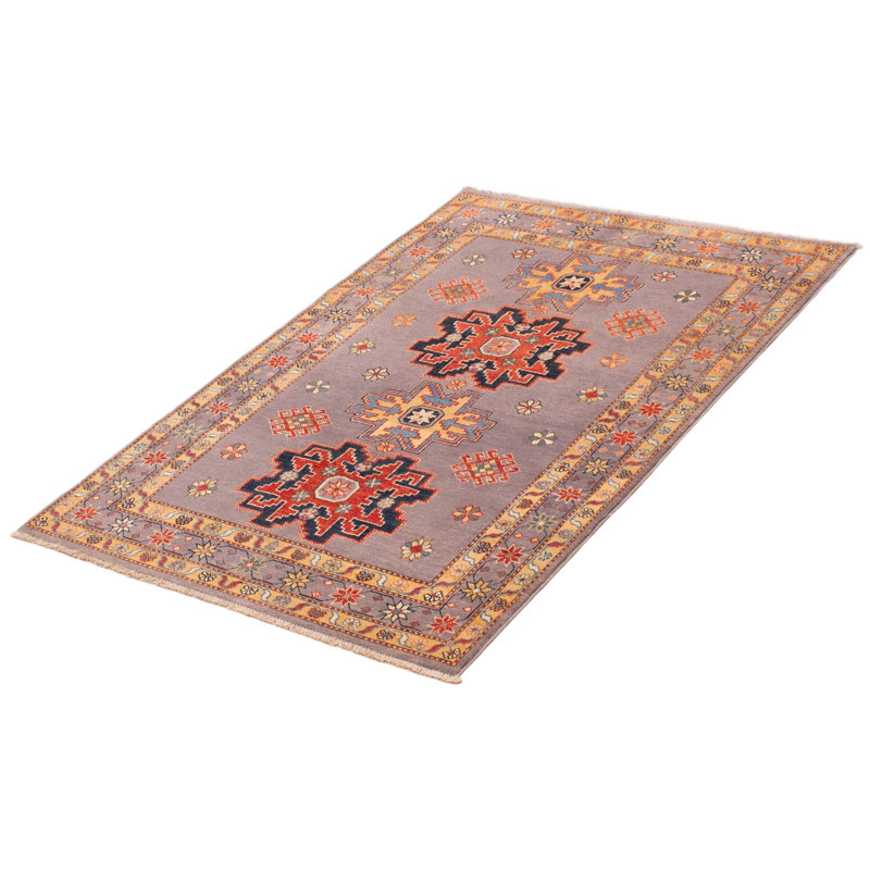 Uzbek Ghazni Grey Rug 4'0" x 5'10"