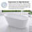 61'' Acrylic Freestanding Soaking Bathtub In Glossy White