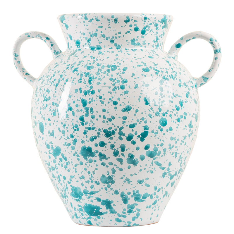 Taverna Speckled Two Handled Jug, Turquoise