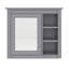 Pharmacie murale moderne 30 "x 28" avec miroir et 3 tablettes ouvertes-1422561267