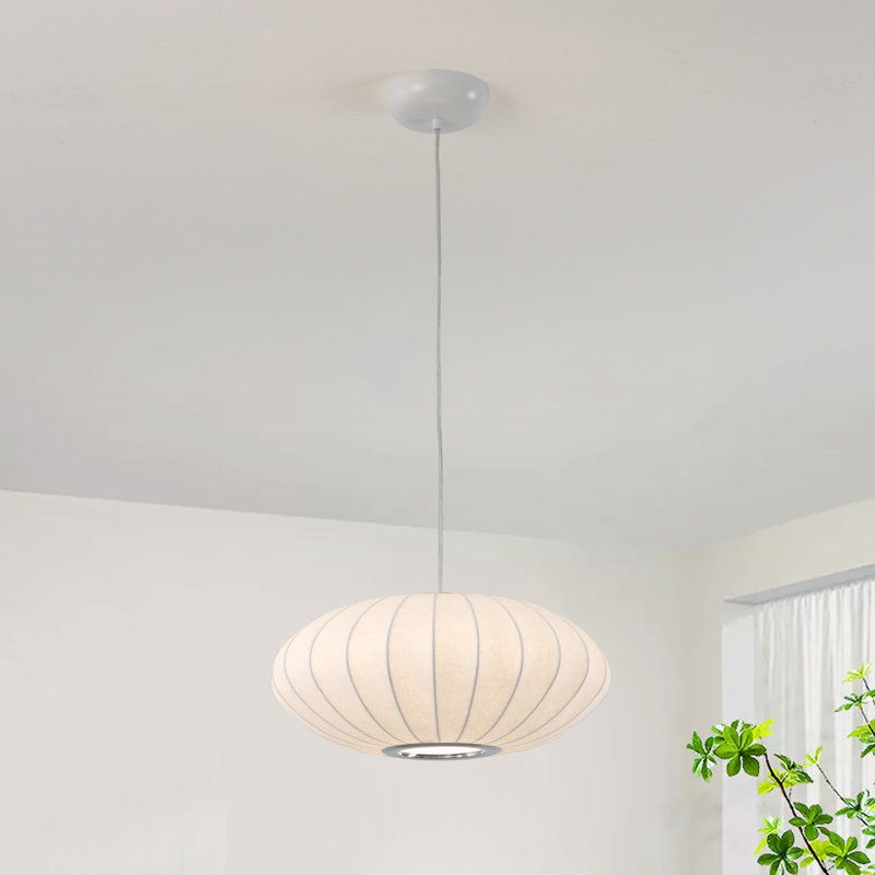Luminaire suspendu 1 lumière Oval, 8" H x 19.7" W x 19.7" D