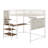 Full Size Loft Metal Bed With Charging Station And LED-881503349
