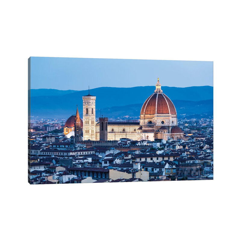 Florence Cathedral At Night, Tuscany Region, Italy by Jan Becke - Wrapped Canvas Print, 66.04 cm H x 45.72 cm W x 3.175 cm D