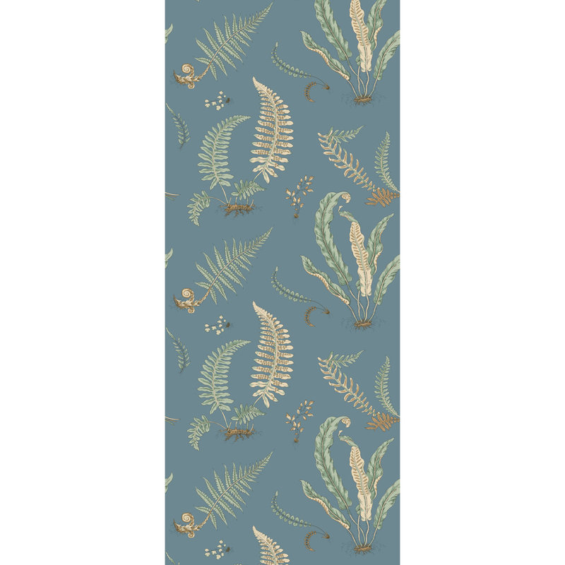 2'9" L x 20.49" W Wallpaper Roll, Denim