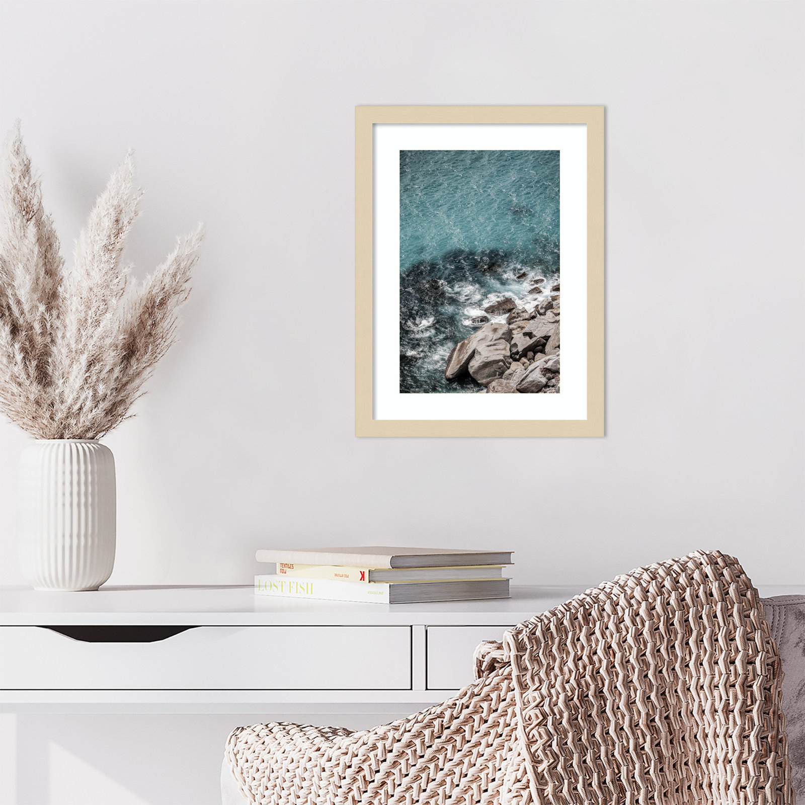 Pacetti "Aqua Sea Shores" Print, Brown, 17" H x 13" W