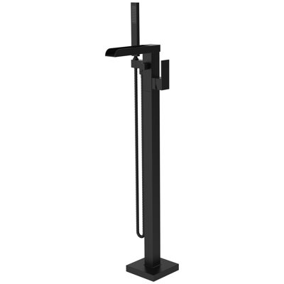 Robinet de baignoire thermostatique à fixation au sol avec douche à main
