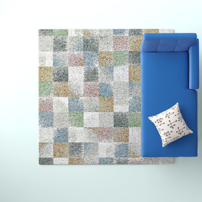 Beom Chequered Area Rug