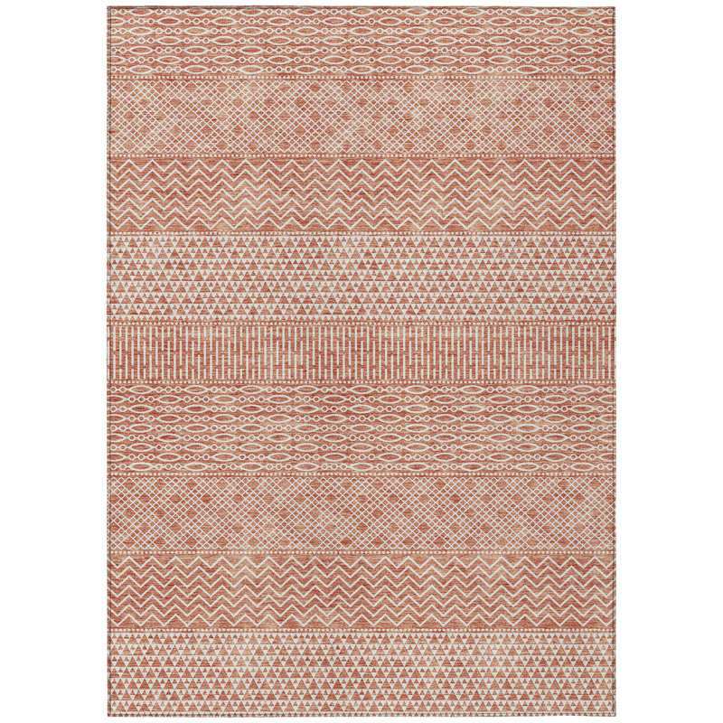Tisdell Area Rug with Non-Slip Backing, Rectangle 5' x 7'6"