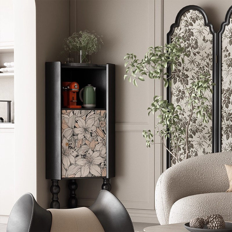 Armoire de coin en bois massif