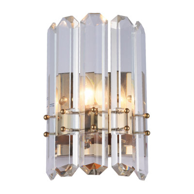 Giusti 1 Light Chrome Wall Sconce With Crystal Accents