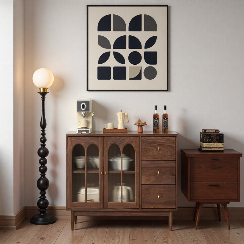 Vitrine de style moderne et minimaliste moderne, 35.43" H x 47.24" W x 15.75" D