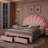 Burlyn Upholstered LED Bed Frame with Drawer & Adjustable Headboard-1044896650-1044642463