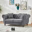 Canapé en tissu d'ameublement en velours de 67 po Chesterfield-1502964341