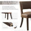 Chaise de salle à manger rembourrée en similicuir (ensemble de 6)-1515486728-1515530756