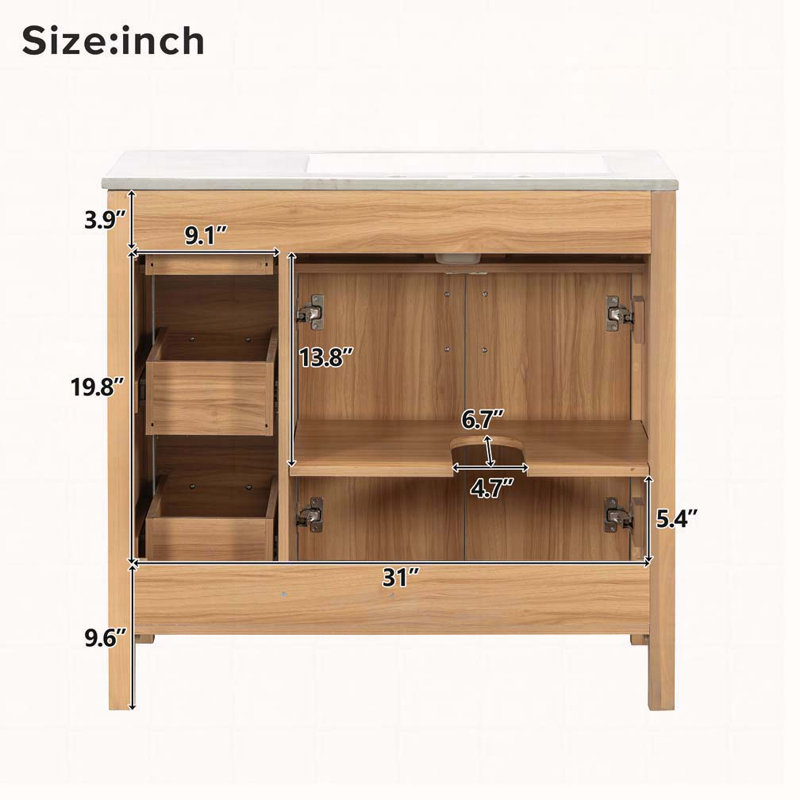Meuble-lavabo 36 po avec lavabo en céramique