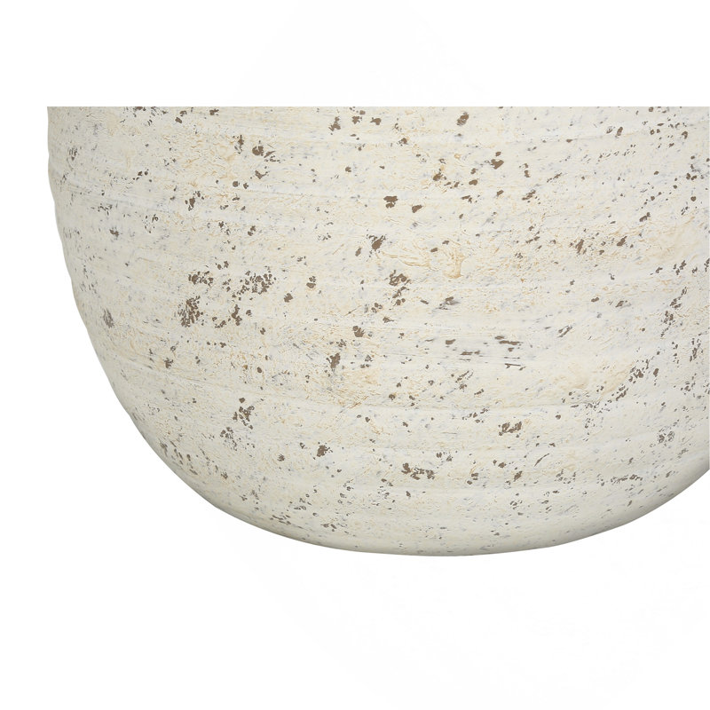 Lighting, H 20 po, lampe de table, béton crème, abat-jour ivoire / crème, moderne