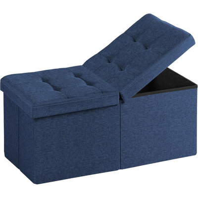 30-inch Ottoman With Storage, Footrest Storage Bench, End Of Bed Bench Coffee Table For Living Room, Bedroom, Entryway (blue)