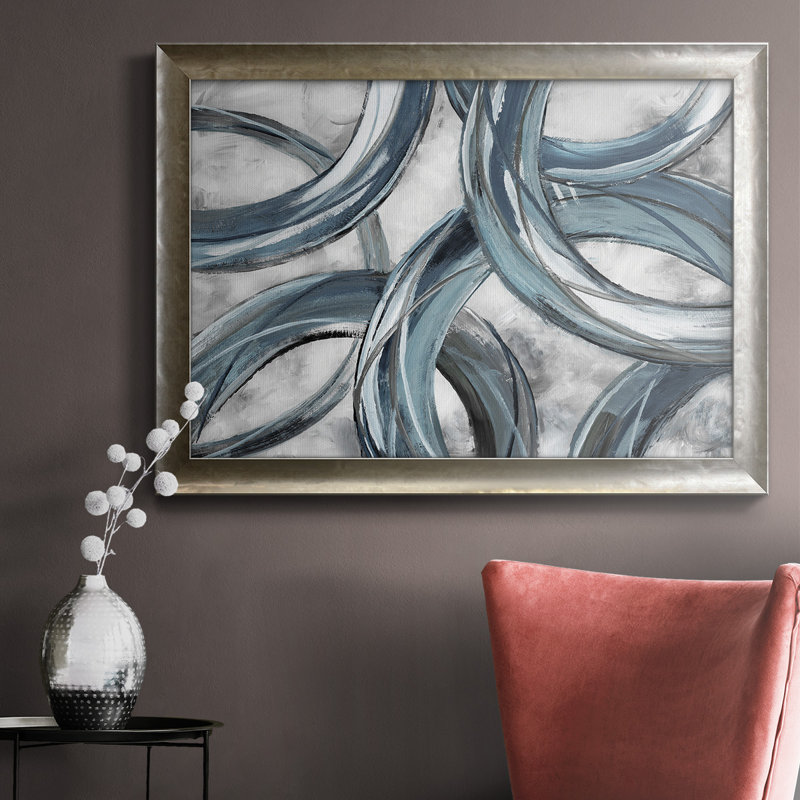 Ring Around - Single Picture Frame Print on Canvas, 18" W x 27" H x 2.5" D, Silver Closed Corner Framed Canvas