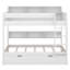 Lit superposé avec rangement et lit gigogne, structure de lit superposé en bois peu encombrante avec tablettes de chevet-1868625137-1868625136