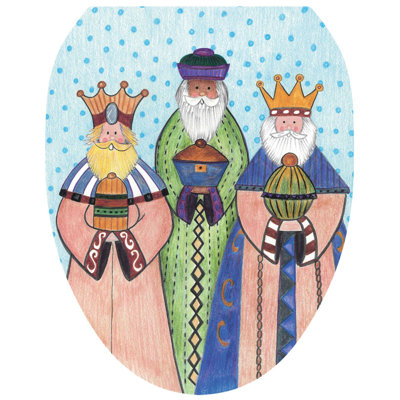 Décalcomanie de siège de toilette Christmas Three Kings - couvercles de toilette en vinyle