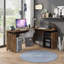 Bureau de direction en bois avec rangement en L 62,8 po Wescomb-1172018443