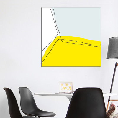 Yellow Corner by Art Mirano - Wrapped Canvas Painting