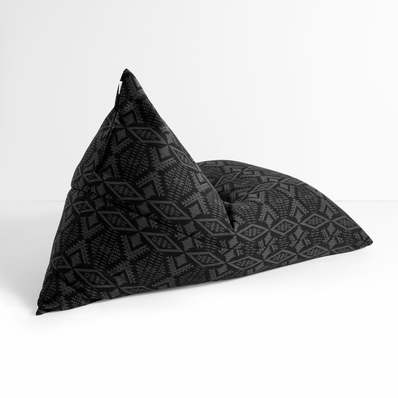Sunbrella® Outdoor Friendly Bean Bag Lounger, Black Polystyrene