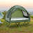 Outsunny 2 Person Foldable Camping Cot With Tent, Bedspread And Thick Air Mattress, 4-In-1 Elevated Camping Bed Tent For Outdoor Hiking, Picnic, Travel