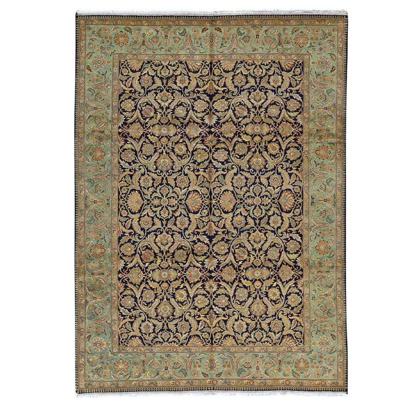 Tapis brun / noir de haute qualité noué à la main