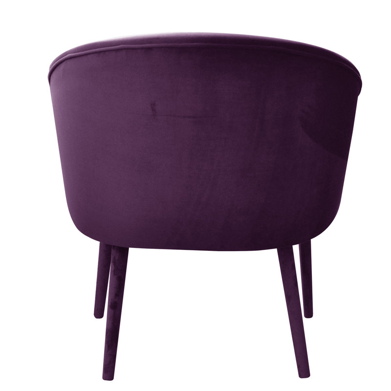 Upholstered Barrel Chair, Violet