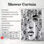 Rideau de douche standard 1 pièce Minimalist Line faces-1978518072