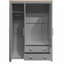 Armoire de rangement à 3 portes avec armoires et 2 tringles de suspension Grossman