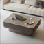 Table basse 38,6 po à plateau relevable cannelé avec placage en bois massif et table d'appoint avec rangement et hauteur réglable pour le salon, la chambre à coucher, un appartement ou un bureau-127794026